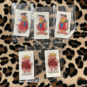 1980 THE FLINTSTONES Fred Barney Rubble Vintage Puffy Sticker Hanna-Barbera